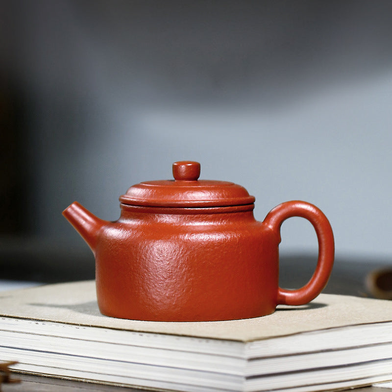 Handmade pear skin vermilion clay De Zhong teapot