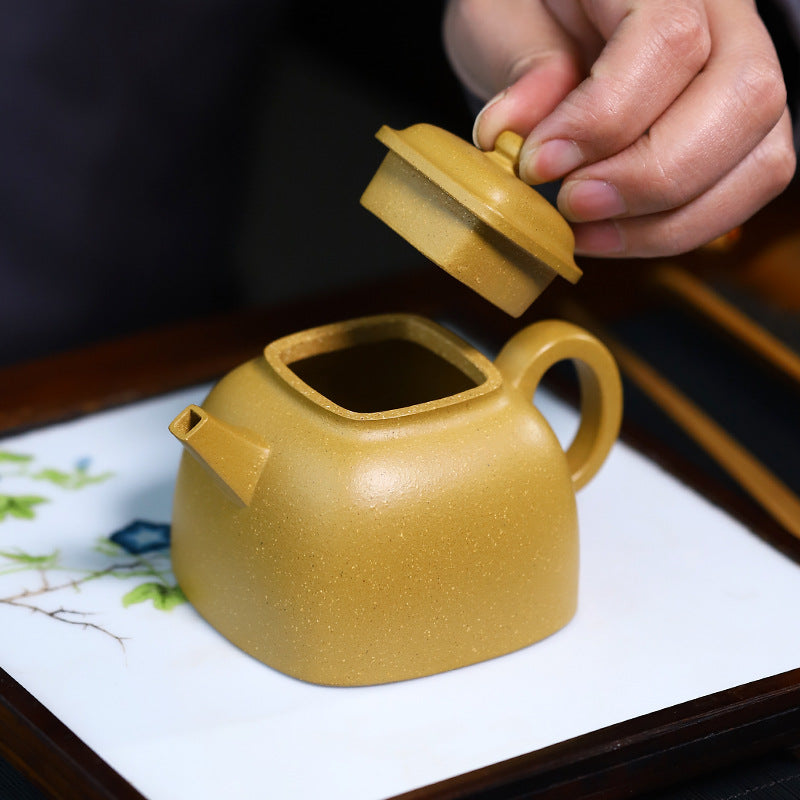 Handmade four-sided frank teapot