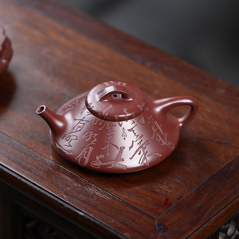 Handmade purple clay Hepiao teapot