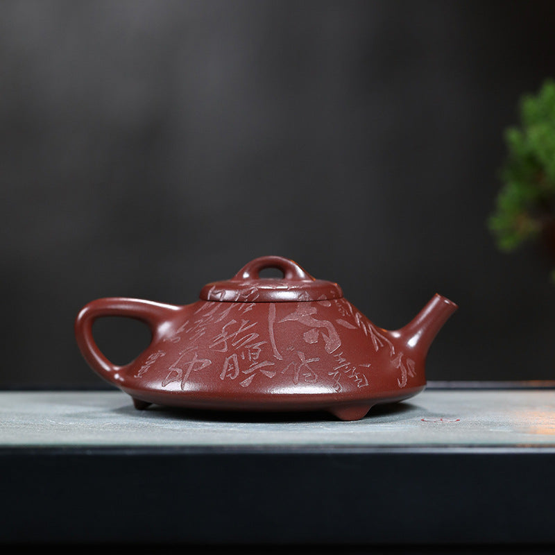 Handmade purple clay Hepiao teapot