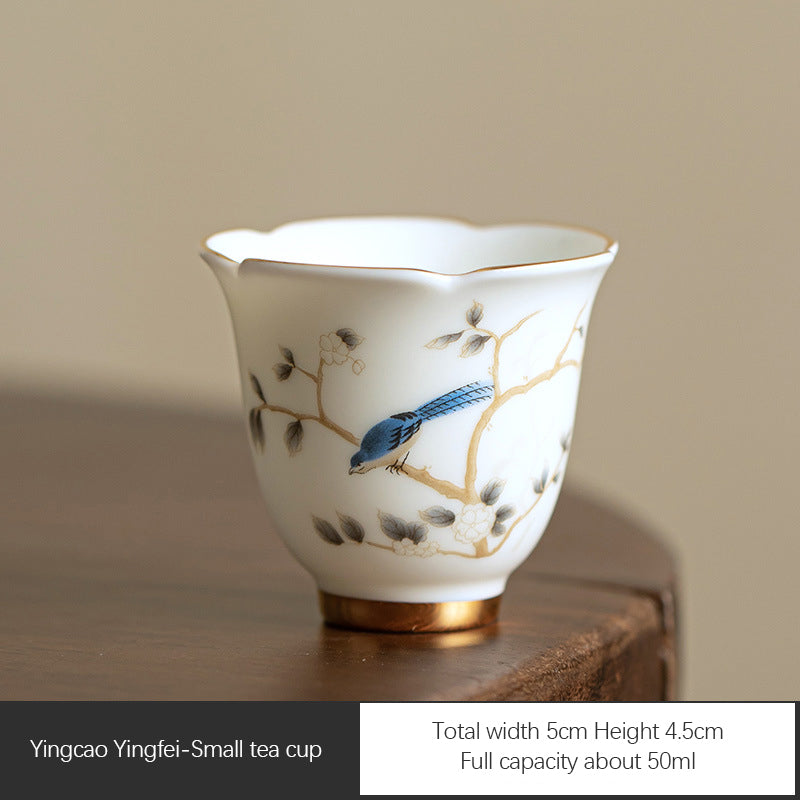 Yellow Bird Ceramic Gongfu Tea Set