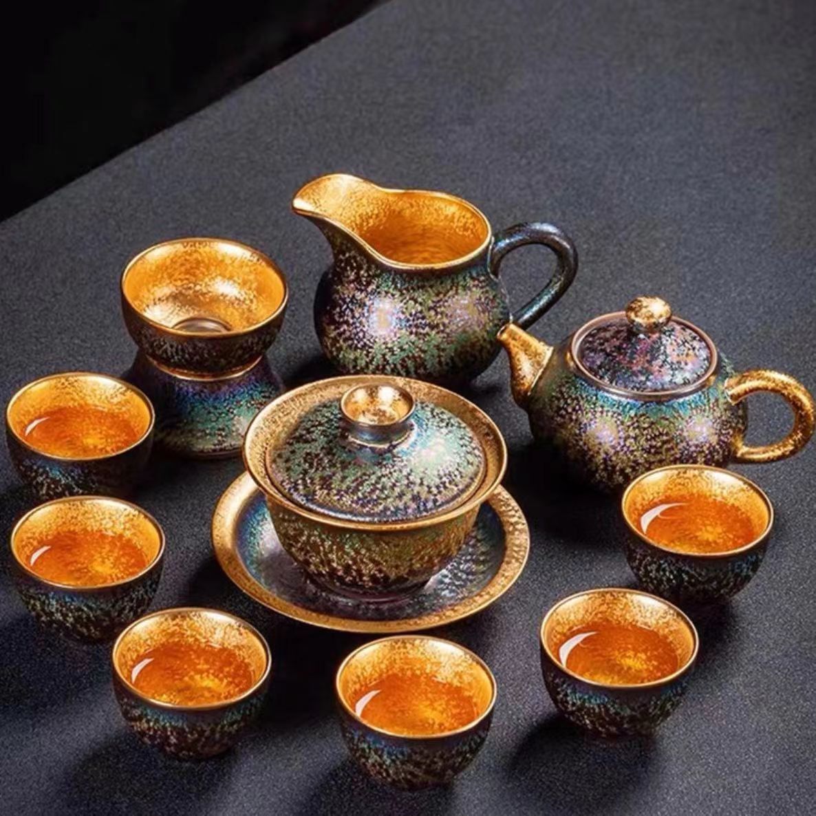 Handmade 24K Gilt Tea Set