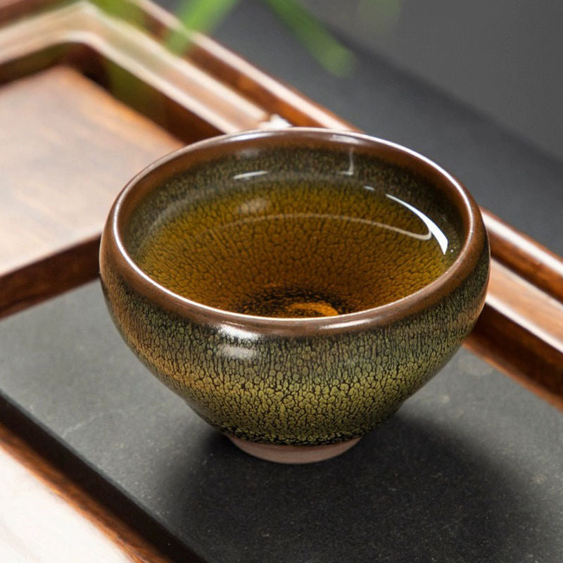 Zhang Guoping's Green Partridge Jianzhan handmade teacup