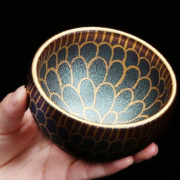 Gold Buddha lotus alms bowl