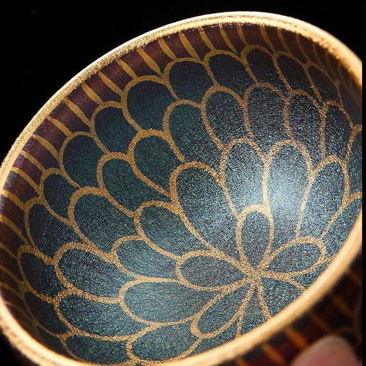 Gold Buddha lotus alms bowl