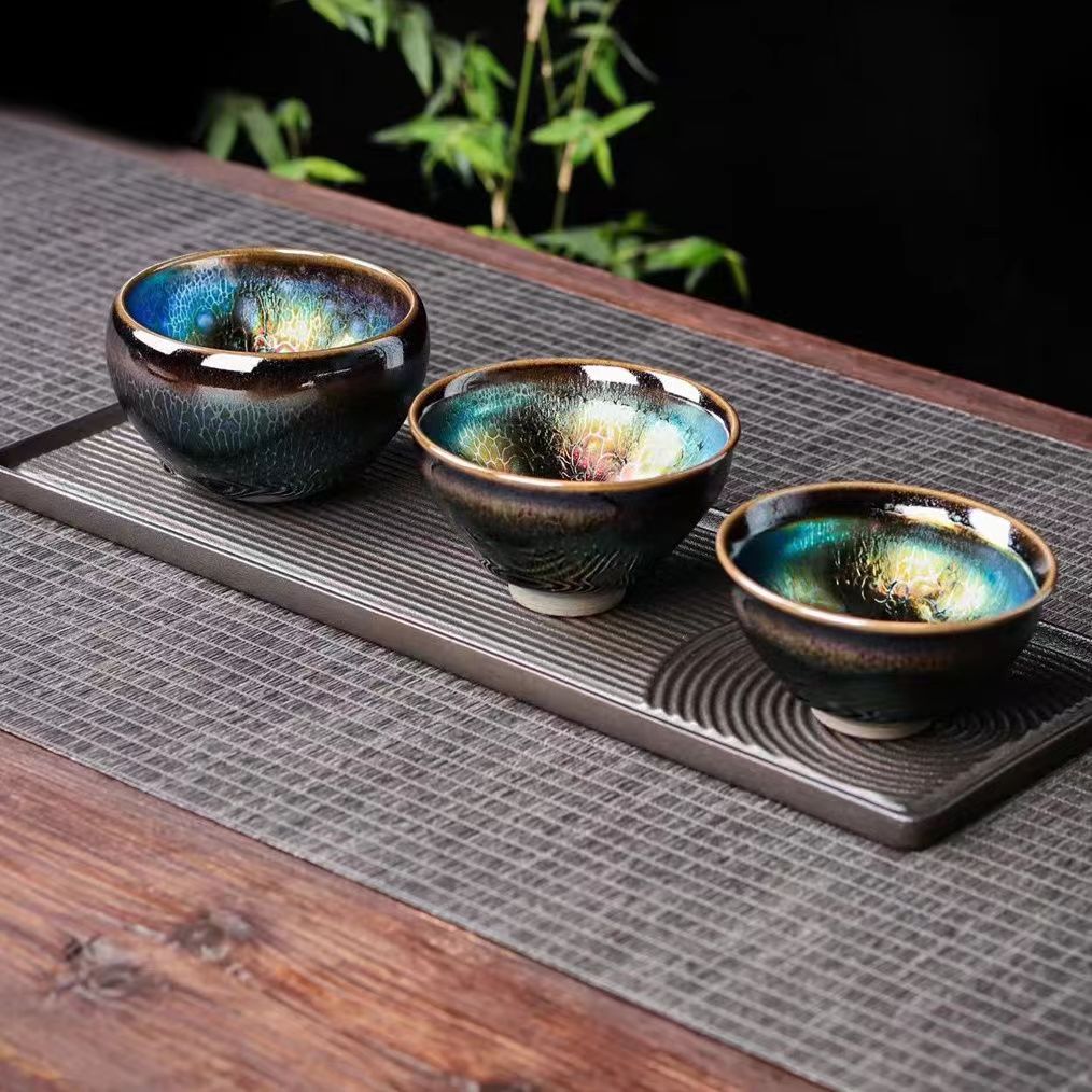 Jianzhan "Iridescent Flame" Hand-Made Stoneware Cup by Lin Jian Feng